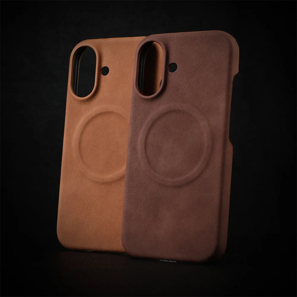Our premium case Skin Feel Sheepskin for Magsafe Phone Case for iPhone 16 Pro Max 15 14 13 12 Pro Max Plus Wireless Charging Leather Case for men