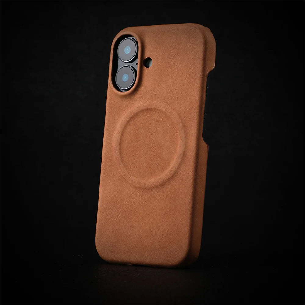 Our premium case Skin Feel Sheepskin for Magsafe Phone Case for iPhone 16 Pro Max 15 14 13 12 Pro Max Plus Wireless Charging Leather Case for men