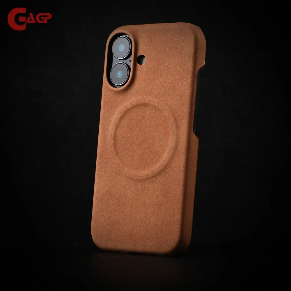 Our premium case Skin Feel Sheepskin for Magsafe Phone Case for iPhone 16 Pro Max 15 14 13 12 Pro Max Plus Wireless Charging Leather Case for men