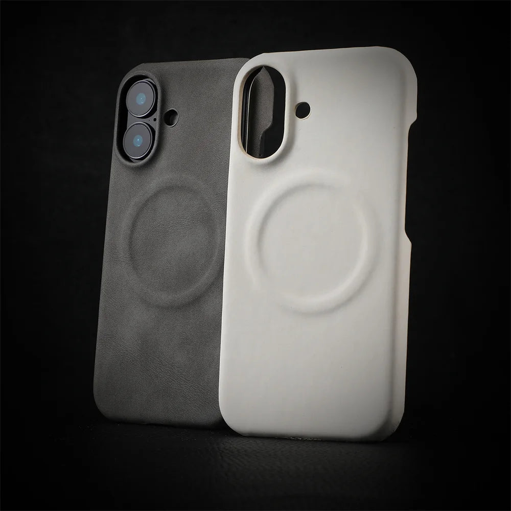 Our premium case Skin Feel Sheepskin for Magsafe Phone Case for iPhone 16 Pro Max 15 14 13 12 Pro Max Plus Wireless Charging Leather Case for men