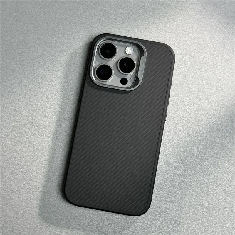 Our premium case Carbon Fiber Texture Simple Phone Case For IPhone 12 13 14 15 16 Pro Max Soft Rubber Frame Cover For IPhone 16 15 ProMax for men