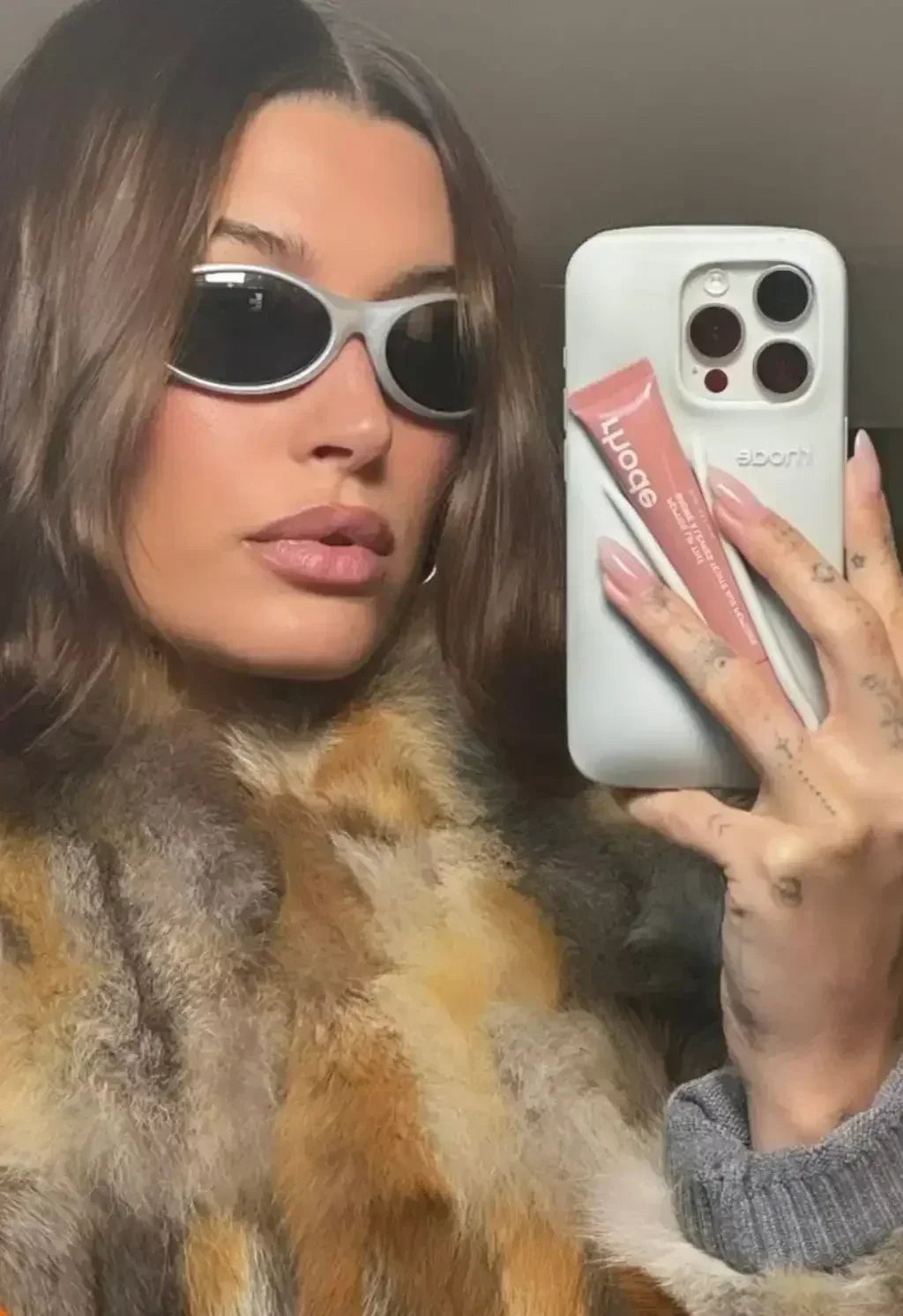 Our Original Rhode Phone Case for iPhone 11 12 13 14 15 16 Pro Max Plus Lipstick Soft Silicone Bumper Lip Gloss Holder Makeup Cover for girl accessories, go for it my dear friend (lipstick not included)