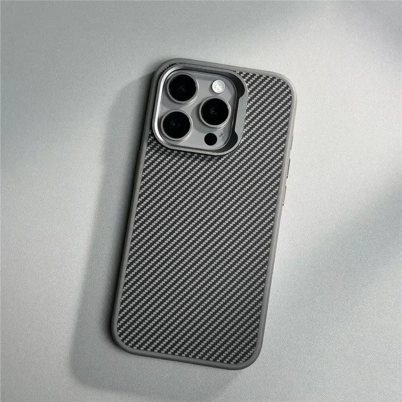 Our premium case Carbon Fiber Texture Simple Phone Case For IPhone 12 13 14 15 16 Pro Max Soft Rubber Frame Cover For IPhone 16 15 ProMax for men