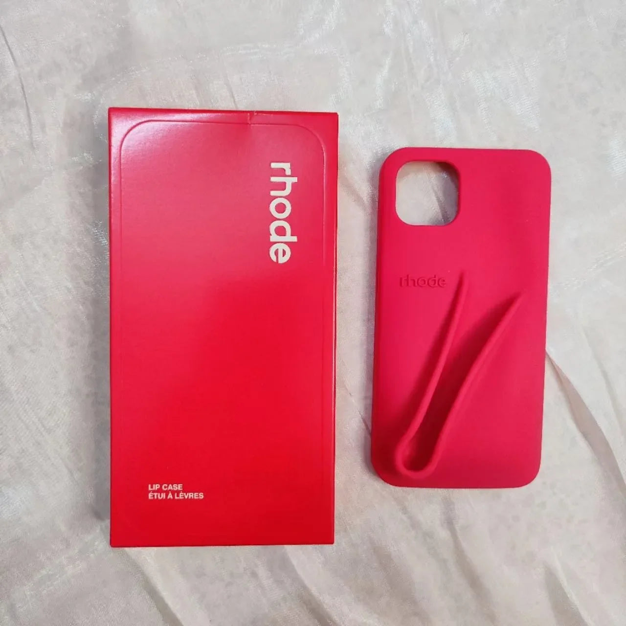 Our Original Rhode Phone Case for iPhone 11 12 13 14 15 16 Pro Max Plus Lipstick Soft Silicone Bumper Lip Gloss Holder Makeup Cover for girl accessories, go for it my dear friend (lipstick not included)