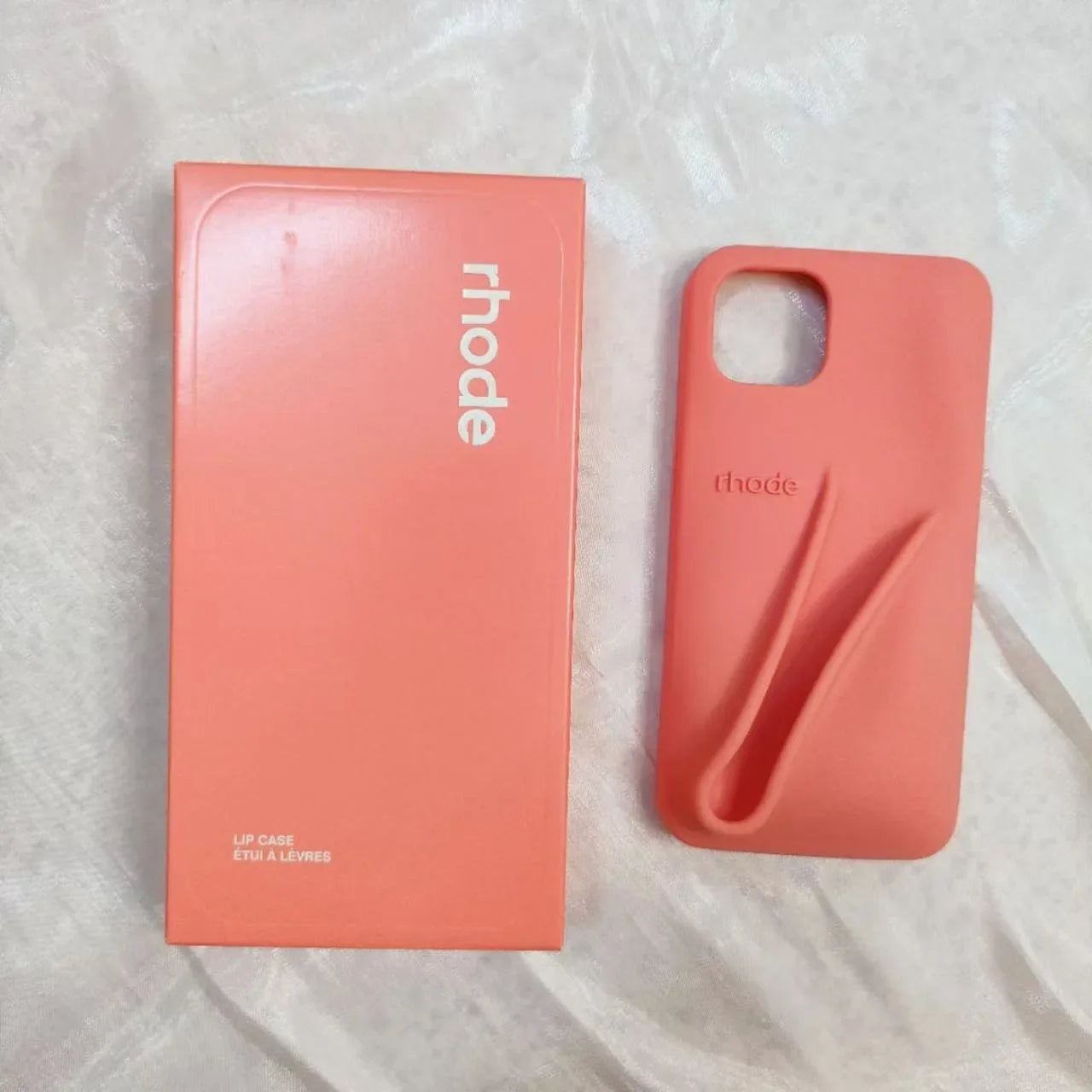 Our Original Rhode Phone Case for iPhone 11 12 13 14 15 16 Pro Max Plus Lipstick Soft Silicone Bumper Lip Gloss Holder Makeup Cover for girl accessories, go for it my dear friend (lipstick not included)