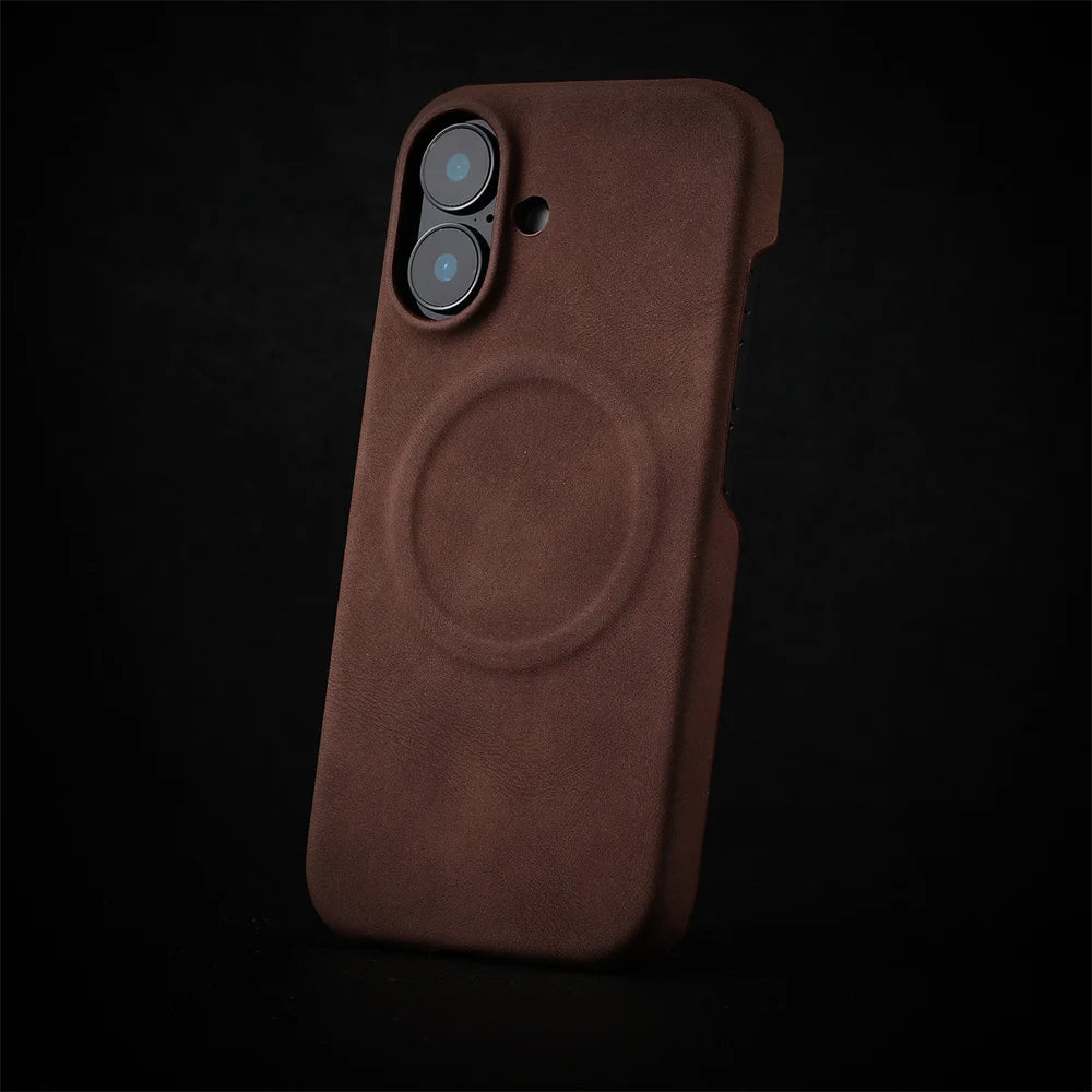 Our premium case Skin Feel Sheepskin for Magsafe Phone Case for iPhone 16 Pro Max 15 14 13 12 Pro Max Plus Wireless Charging Leather Case for men
