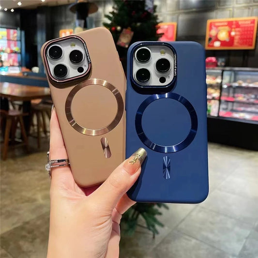 Our premium case For iPhone Luxury Magsafe Magnetic Hard Matte PC Frame Phone Case For iPhone 12 13 14 15 16 and more Lens Protective Cover for men